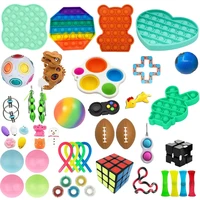 kids fidget sensory toys stress 22 pack set adult anti stress toy push kits bubble fidget toy relief autism children boy gift
