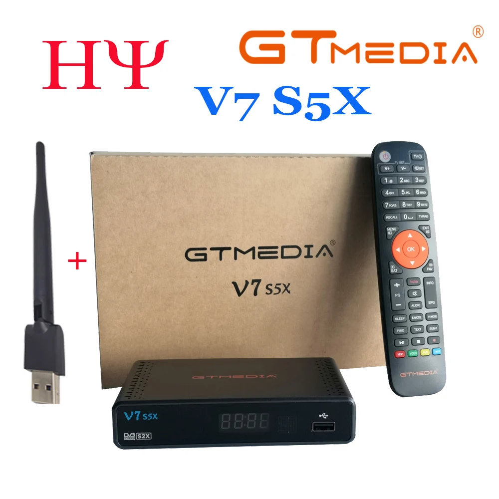 

5PCS Gtmedia V7 S5X DVB-S/S2/S2X Satellite Receiver 1080P Full HD H .265 with USB WIFI Set Top Box