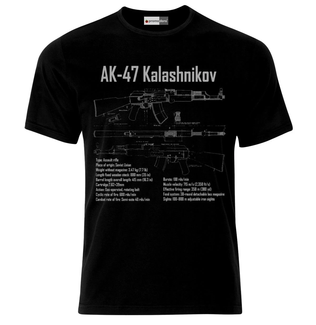 AK 47 Калашников план СССР Россия Russland Советского Союза футболка|Мужские футболки|