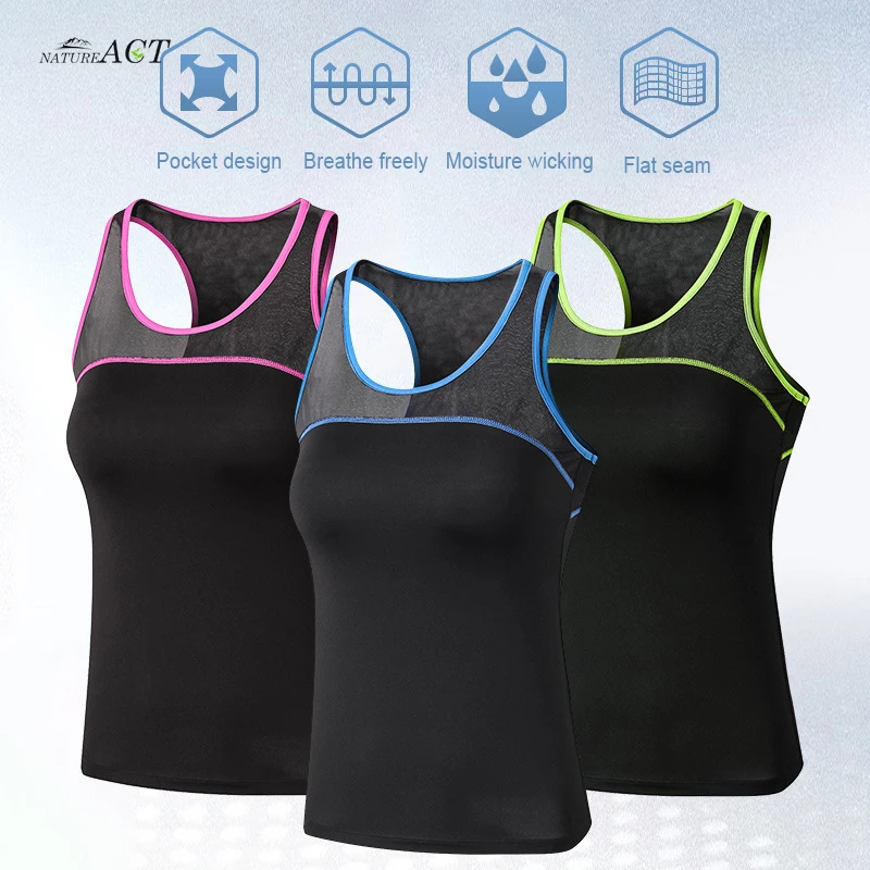 Женский спортивный жилет для тренировок йоги фитнеса облегающий бега цветной