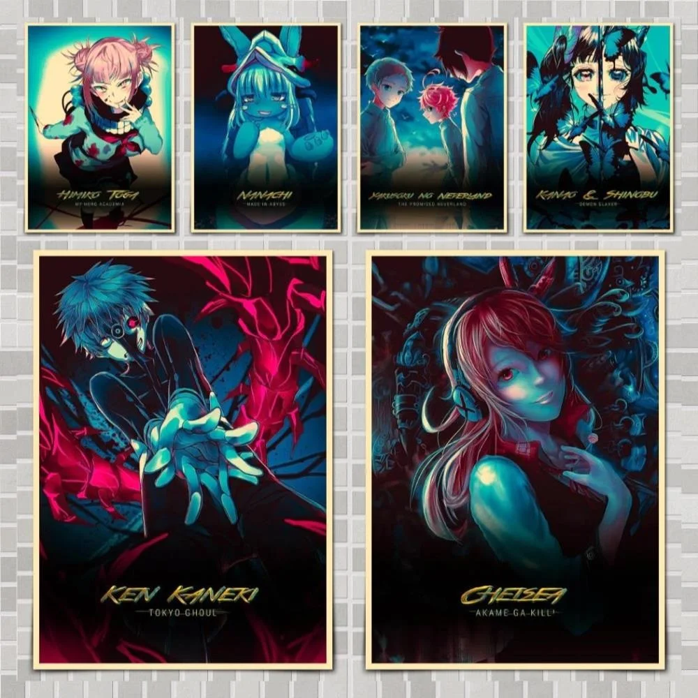 

Cartoon Cyberpunk Style Poster Wall Stickers For Home Room Bar Decor Art