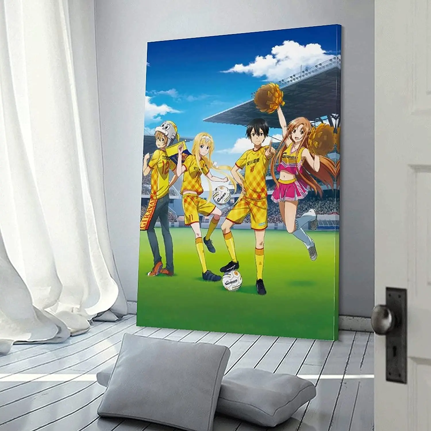 С рисунком из аниме мастера меча онлайн Футбол плакат декоративной живописи