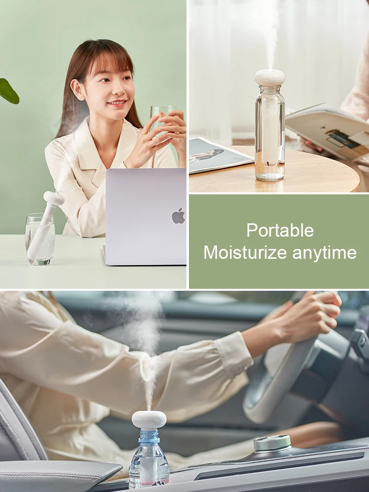 

JISULIFE Portable Air Humidifier Face Moisturizer Mini Silent USB Aromatherapy Diffuser Difusor Moisturizing for Home Office