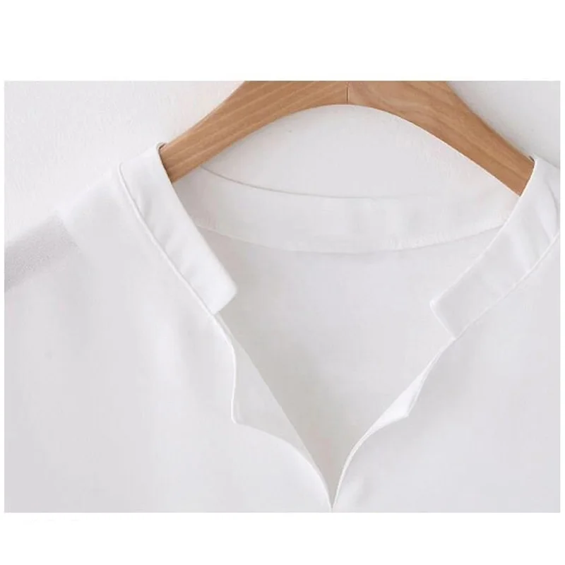 Женские топы макси блузки 2019 элегантные шифоновые с длинным рукавом и v образным