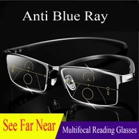 upgraded anti blue ray progressive multifocal glasses reading glasses men points for reader near far sight diopter 1 0 3 0