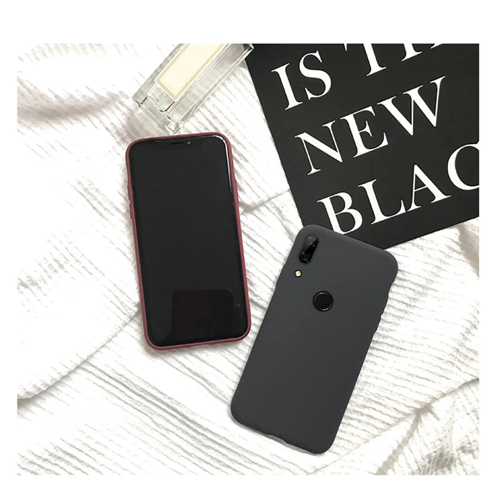 Чехол LECAYEE huawei P Smart Z для зрелых простой матовый силиконовый мягкий чехол телефона