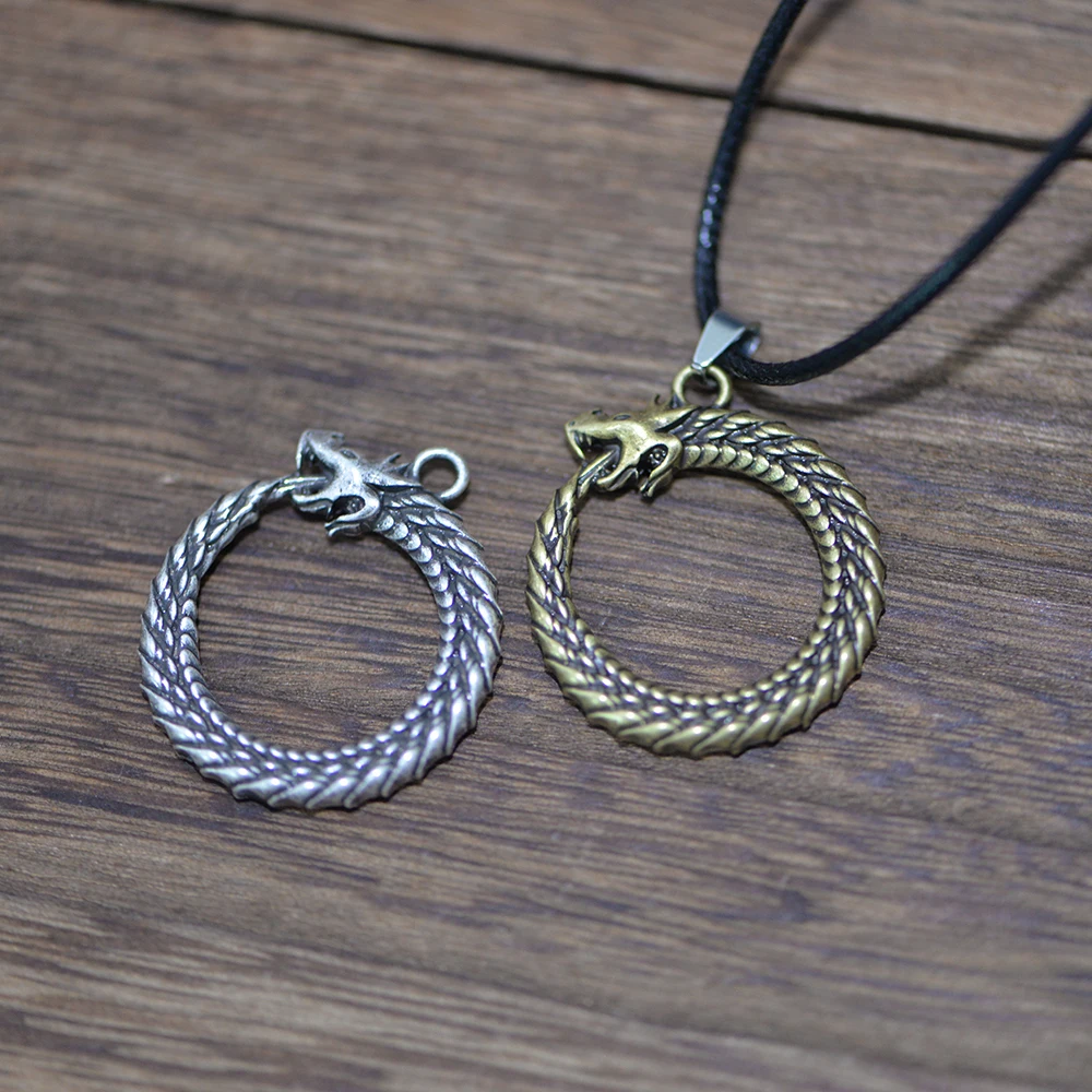 

LANGHONG 10pcs Dragon Necklace Viking Necklace For Men Talisman Jewelry