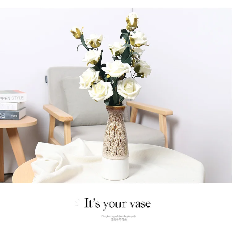 Керамическая ваза Кристин в скандинавском стиле Цветочная композиция для