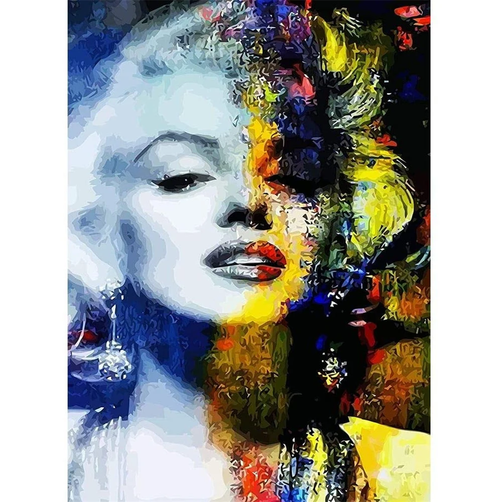 

Marilyn Monroe DIY Embroidery Cross Stitch 11CT Kits Craft Needlework Set Printed Canvas Cotton Thread Home Decoration Sell