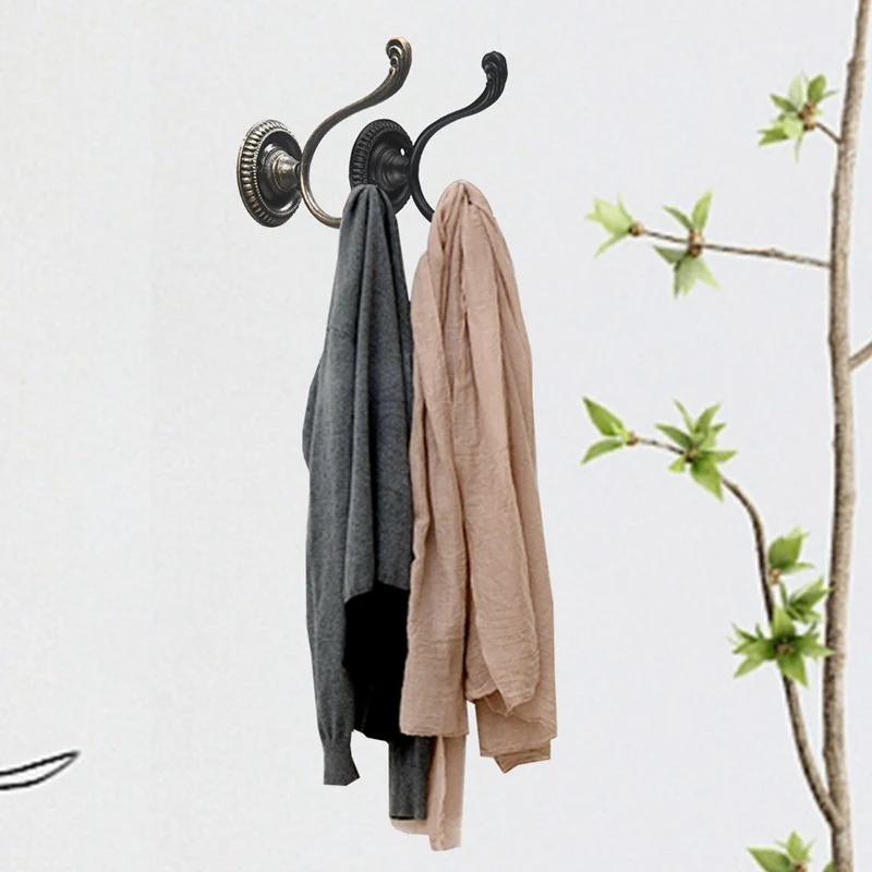 

Black/Silver Clothes Bag Coat Vintage Hanging Hook 1pc Antique Bronze Hook Home Decor Furniture Cabinet Wall Hook