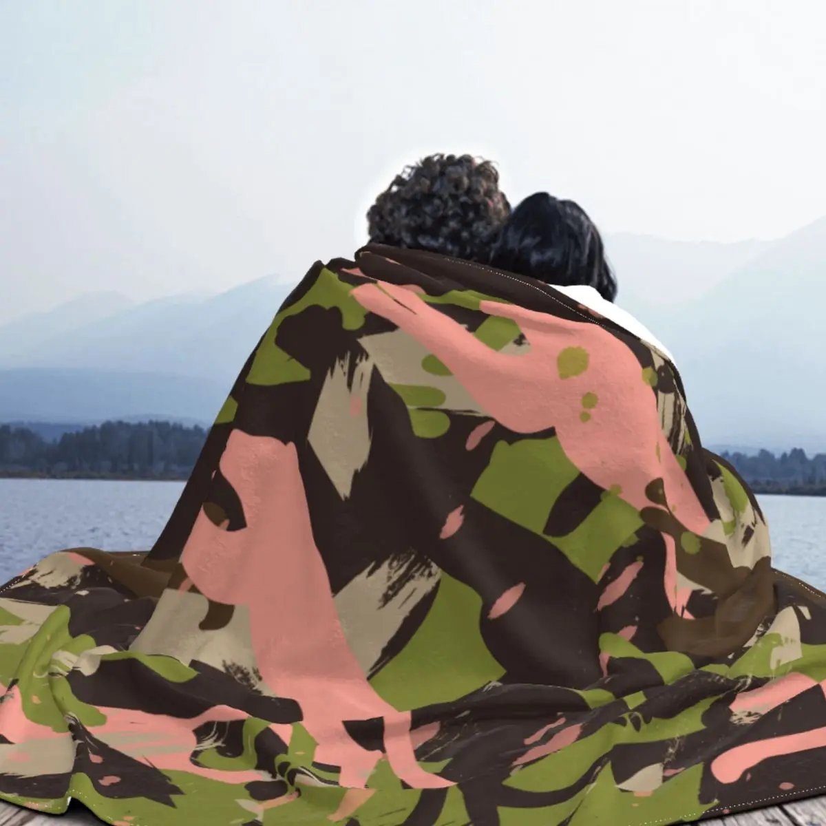 Tiger Russian Woodland Camouflage Blanket Fleece Autumn/Winter Multi-function Warm Throw Blankets for Bed Couch Plush Thin Quilt | Дом и сад