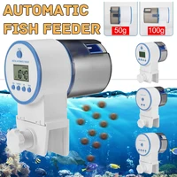 adjustable automatic aquarium timer auto fish feeders pond food feeder feeding with lcd aquarium tank automatic fish feeder