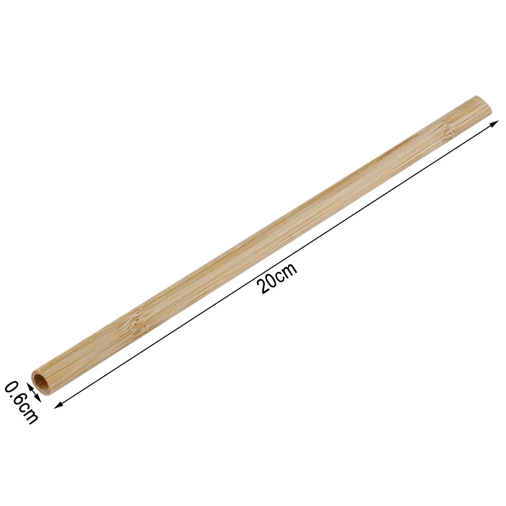 10 шт./компл. Бамбуковая солома многоразовая 20 см органические зеркальные
