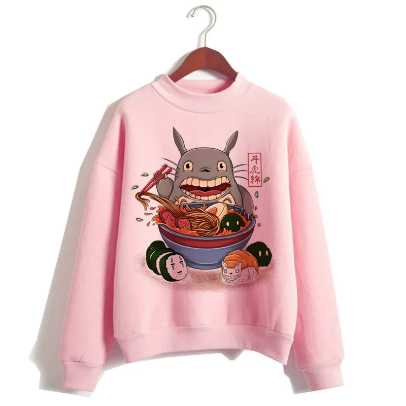 Толстовка totoro Spirit Away Женская Смешной розовый свитшот с японским мультяшным