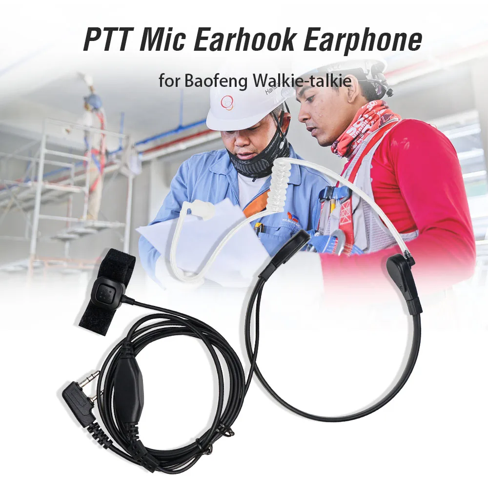 Baofeng 2 Pin PTT воздушная Акустическая трубка портативная рация с наушниками для