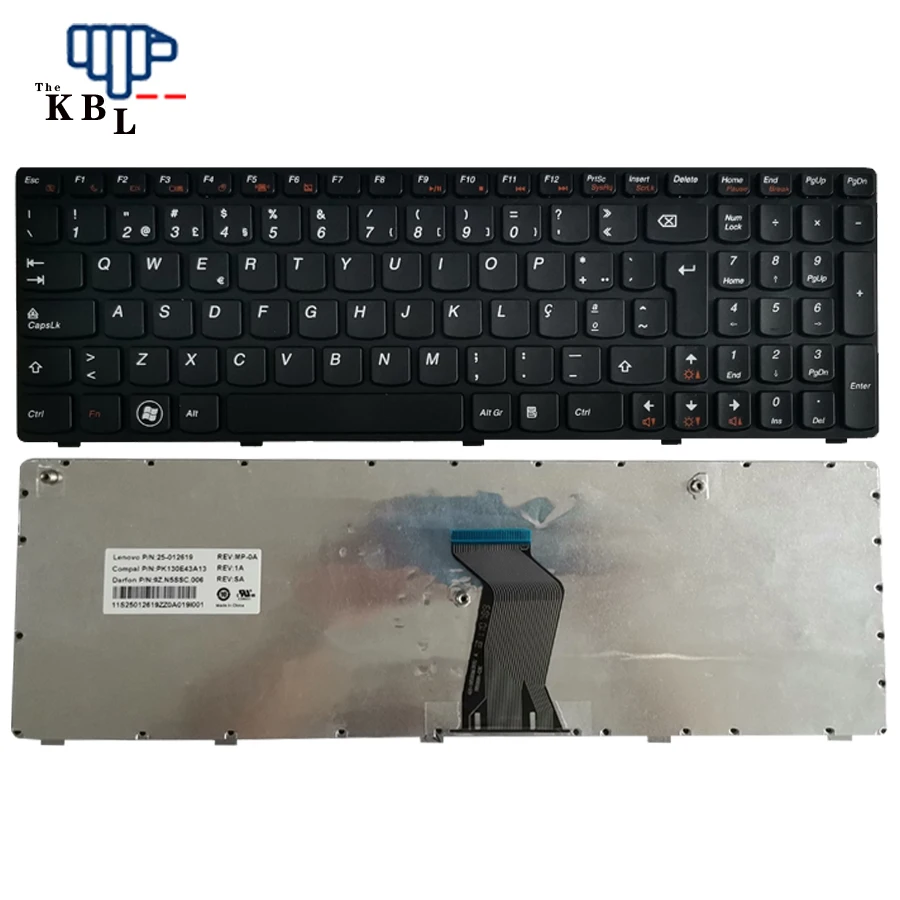 Новая черная клавиатура для ноутбука Lenovo G570 G575 Z560 G570AH G770 G560 с португальским