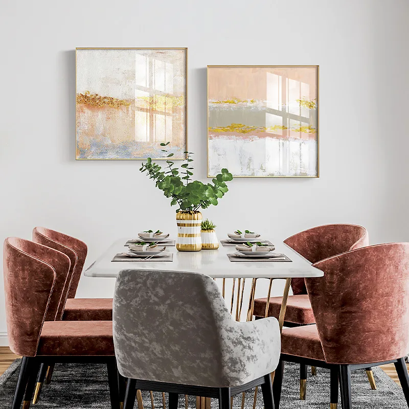 

Such As Gold Like A Dream Modern Light Luxury Style Living Room Home Decoration Foil Pink Porch Printing Hanging Painting