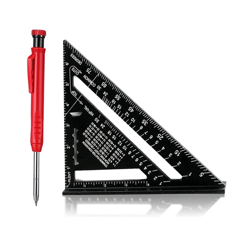 

Carpenter Pencil Tool Set, Marking Gauge Protractor, 45 90 Degrees, DIY Carpenter's Tool, Marking Tool For Woodworking