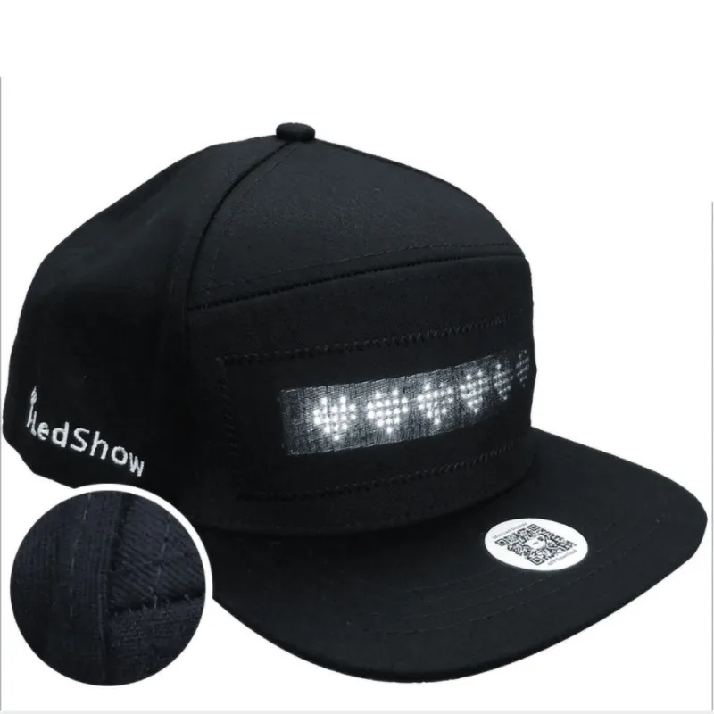 

Mobile Phone Support App Led Hat Glowing Wireless Sending Word Scroll Bluetooth Flexible Screen Led Hat Screen