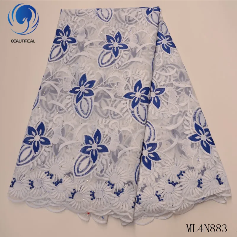 Красивые африканские французские кружева с камнями вышивка тюль сетчатая ткань