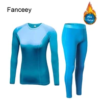 fanceey warm long johns for women thermal underwear plus velvet winter thermal clothing woman set second skin winter female