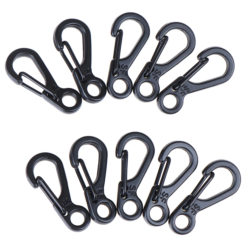 10Pcs/set Spring Hooks Mini Backpack Clasps Climbing Carabiners Equipment Survival Snap Hook Keychainl Buckle | Спорт и развлечения