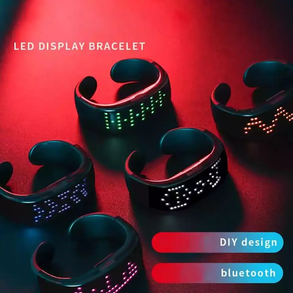 Светодиодный Дисплей браслет светящийся Bluetooth приложение редактирования