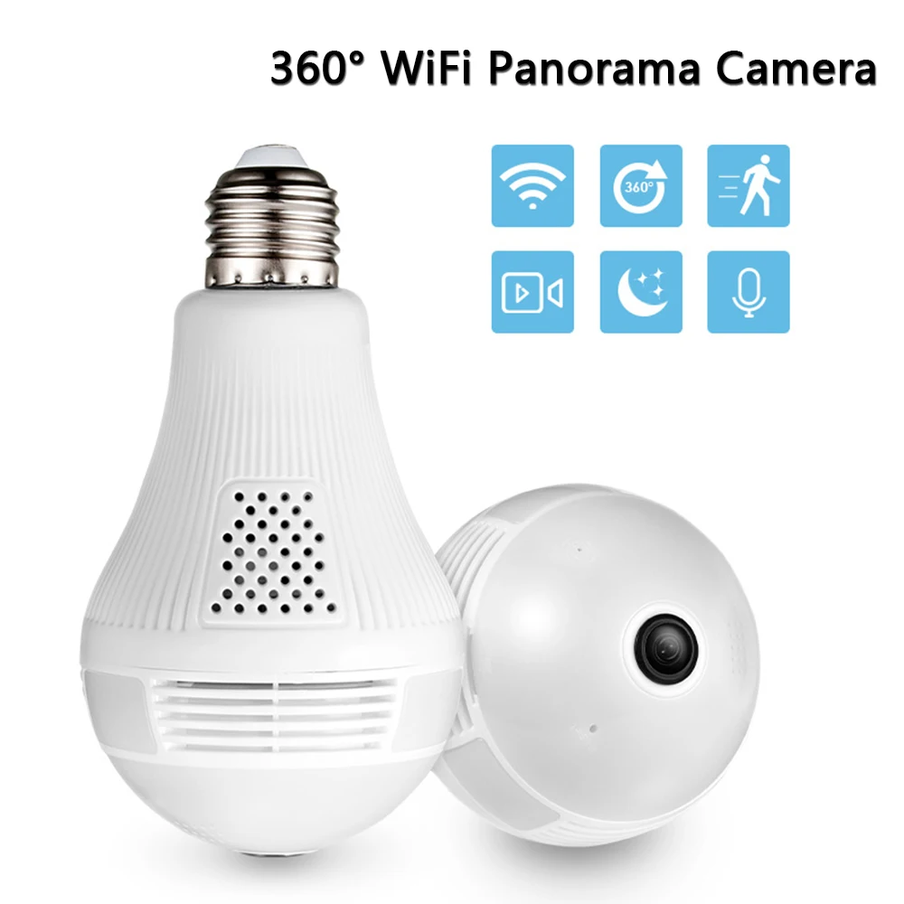 Наблюдения Камера s с поддержкой Wi-Fi IP 360 градусов светодиодный светильник лампы