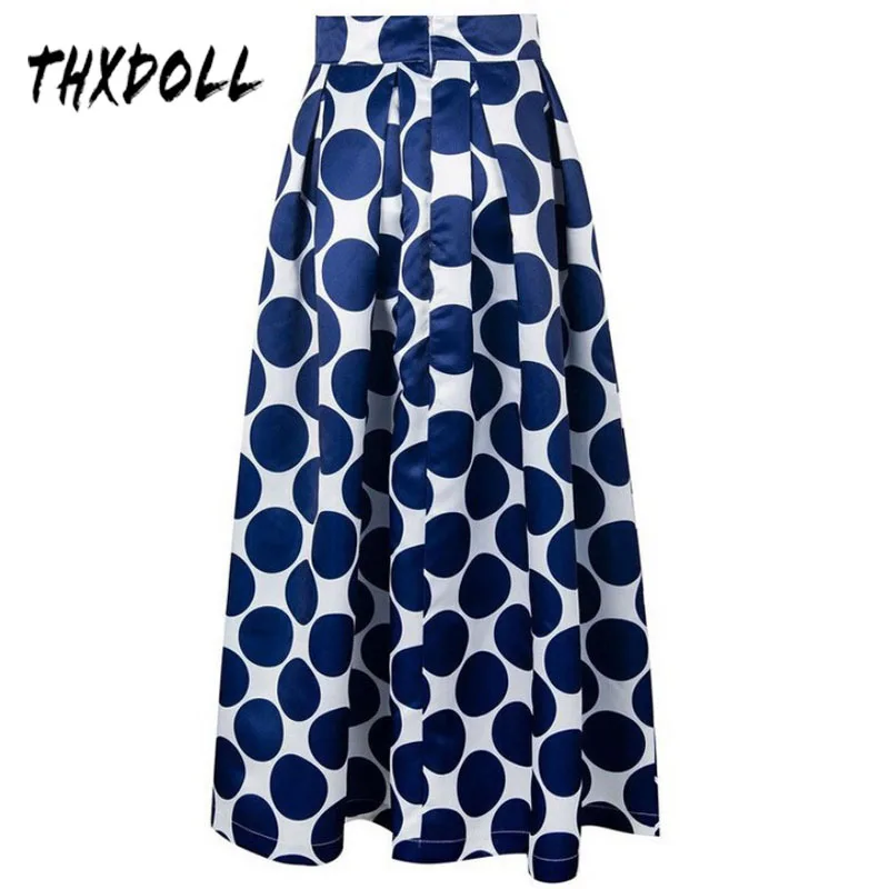Африканская юбка полиэстер Повседневная Этническая Женская в горошек длина до