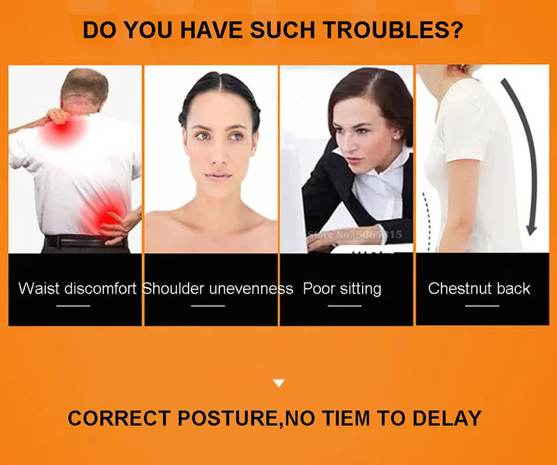 Турмалиновый самонагревающийся бандаж для Коррекции Осанки Спины спины плеч