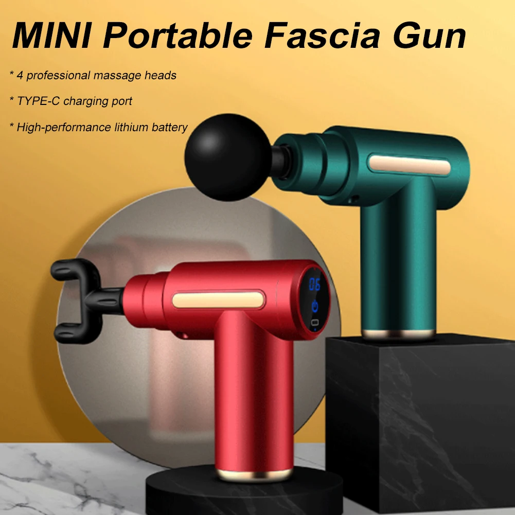 

Массажный пистолет для глубоких тканей, ударный Массажер для мышц для облегчения боли, Электрический массажер для тела