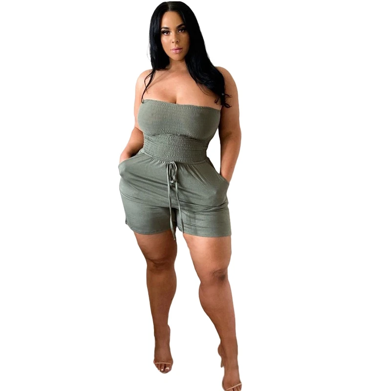 

Sexy Off Shoulder Pocket Loose Playsuit Summer Outfits Women Birthday Party Clubwear One Piece Night Short Rompers