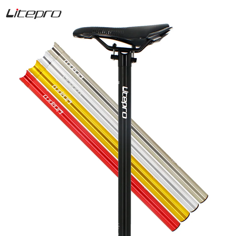 

Litepro A61 Ultralight Folding Bike Seatpost Tube 33.9x600mm CNC Bicycle Seat Accessories