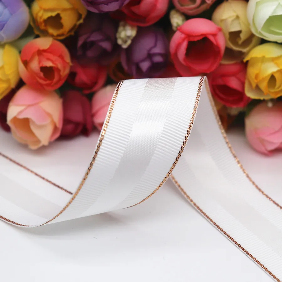 5 ярдов/партия 10 мм/25 мм/38 мм блестящая корсажная лента для кромки и атласных лент
