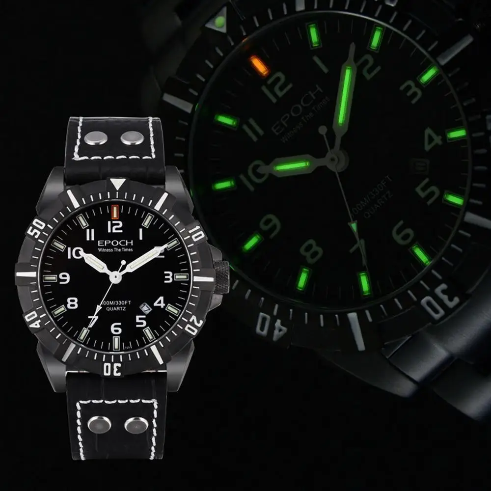 tritium watch p4 Мужские военные наручные часы, мужские тритиевые часы EPOCH sport T25 светящиеся водонепроницаемые наручные часы Мужские Аналоговые erkek kol saati 6020G - Цвет: tritium watch p4