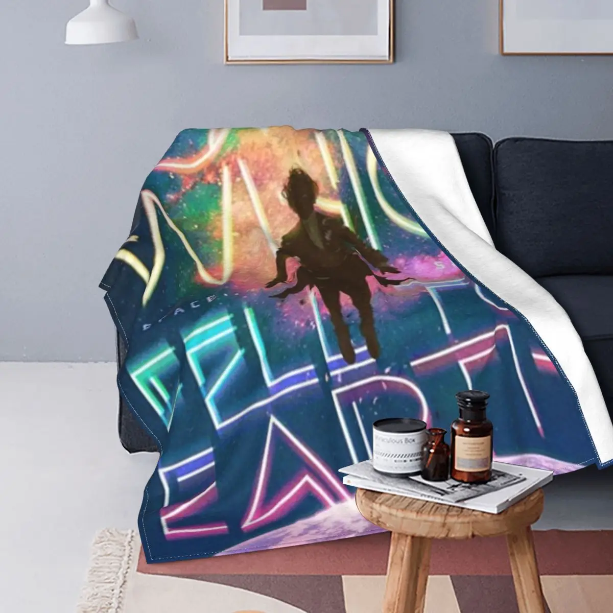 

Manta con capucha a cuadros de muselina para mujer, para cama colcha, manta para cama, The Woman Fell To Earth