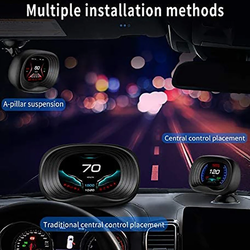 P20 навигационная версия HUD Дисплей GPS + OBD2 навигации интеллекта 3 дюймов HD Цвет