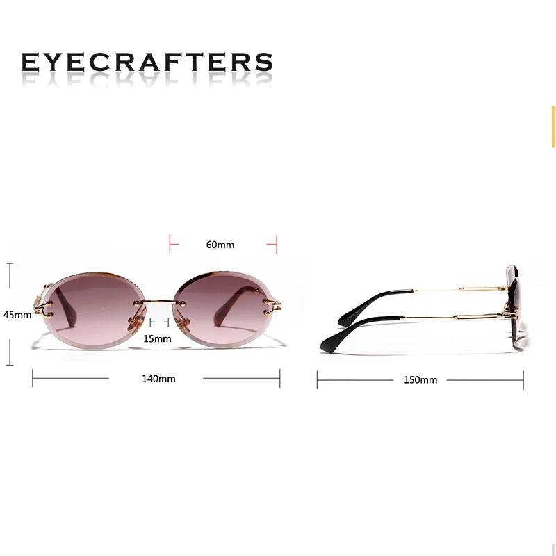 2020 маленькие Модные солнцезащитные очки EYECRAFTERS женские круглые без оправы