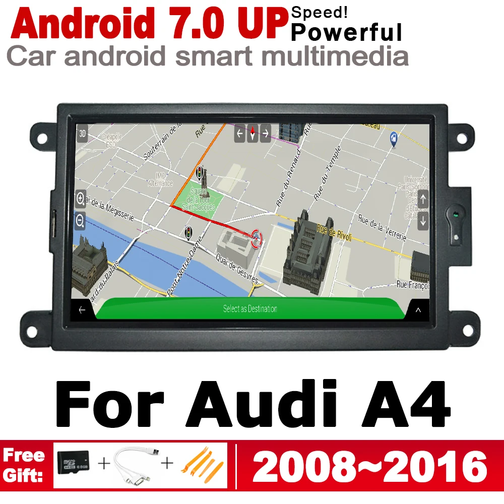 Автомагнитола dvd мультимедийный плеер стерео GPS Wi Fi obd2 для Audi A4 8K 2008 ~ 2016 MMI