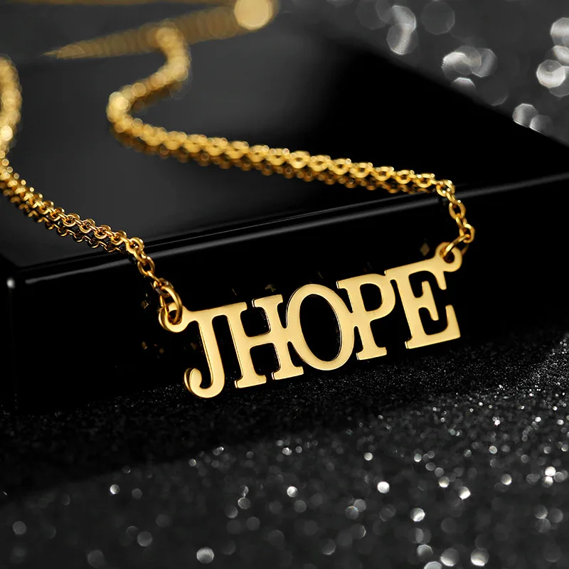 

Gold Color Letter Custom Necklace Collares Hombre Stainless Steel Name Necklace Personalise Chains Collar Mujer Good Quality