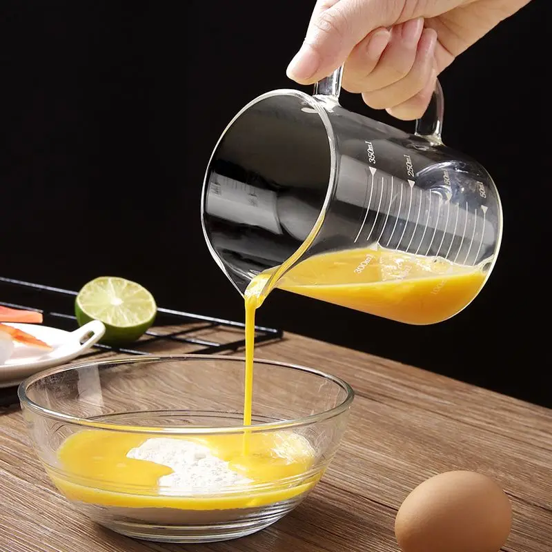 

Кухонная Стеклянная мерная чашка, домашняя устойчивая к высоким температурам прозрачная чашка с градуированным инструментом для выпечки, ...