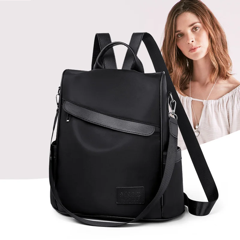 

OLD TANG Fashion Women High Quality Solid Color Oxford Cloth Shoulder Bags for Women 2021 Female Student Backpack Mochila
