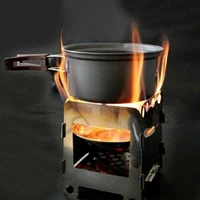 camping wood stove portable outdoor folding wood stove burning for backpacking survival cooking picnic hunting stainless steel