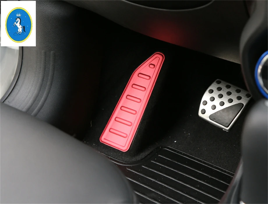 Yimaautotrim авто аксессуар для левой ноги Подножка педаль декоративная панель крышка комплект для Jeep Renegade- серебристый красный