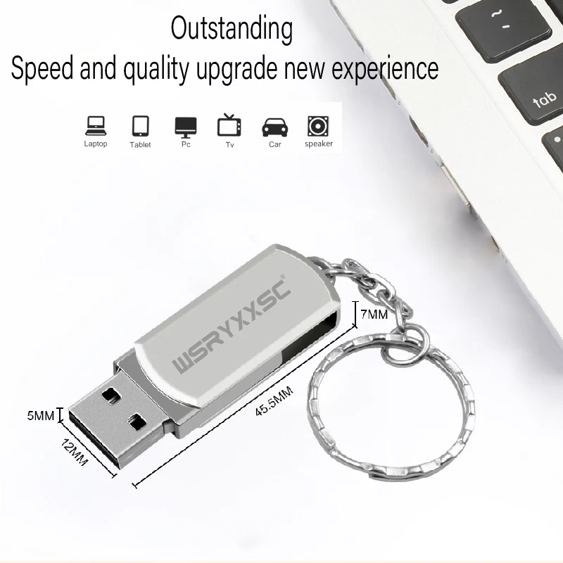 Wsryxxsc металлический usb флэш накопитель Водонепроницаемый 64 ГБ 32 16 8 4