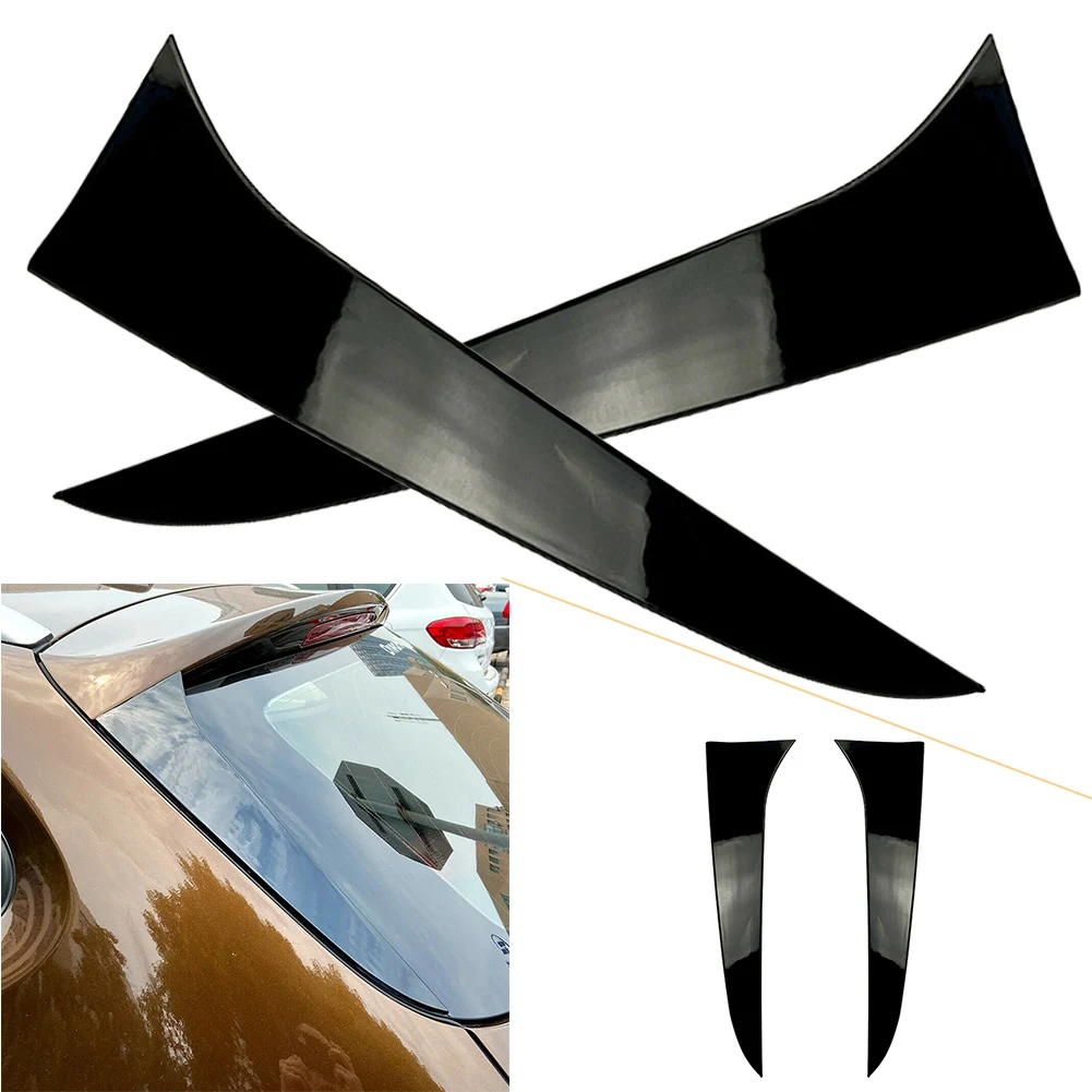 

For BMW E84 X1 2009-2015 Car Rear Window Side Spoiler Canard Splitter Trim Cover Glossy Black ABS 2Pcs