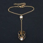 Золотое большое кольцо с кристаллами, браслет для женщин, цепочка на запястье, ювелирные изделия, цепочка на руку, наконечник стрелы, кольцо с бриллиантом на искусстве