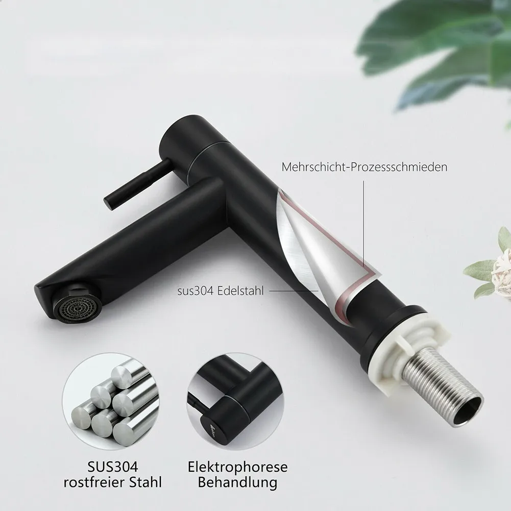 faucet black stainless steel kitchens bathroom single cold faucet sitting wrench type single hole paint basin faucets bathroom free global shipping