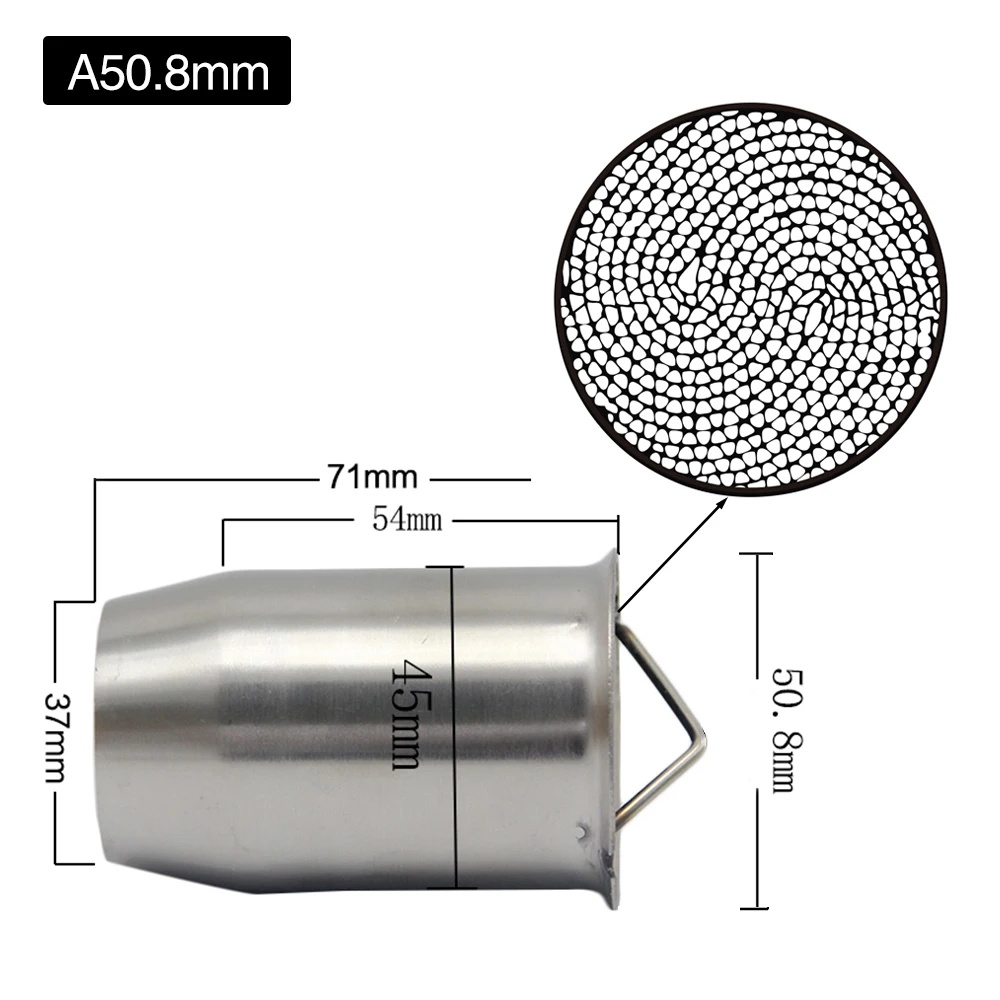 50.8mm Type A ZSDTRP мотоцикл из нержавеющей стали катализатор выхлопной дБ глушитель для 51 мм/60 мм мотоцикл глушитель - Цвет: 50.8mm Type A