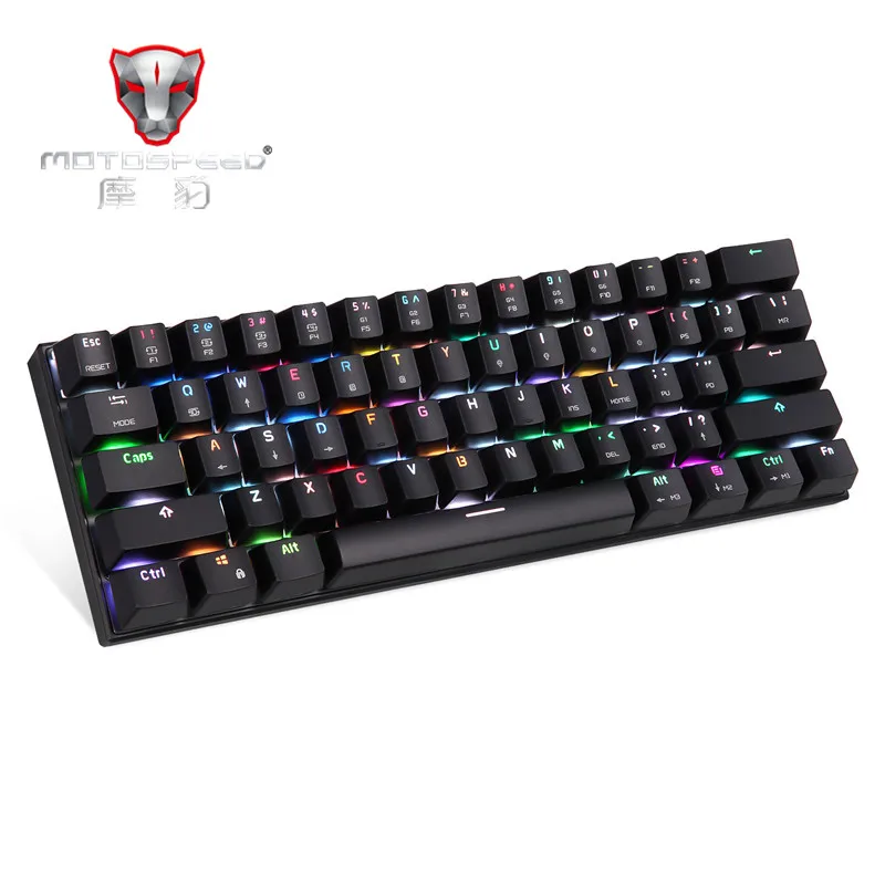 MOTOSPEED CK62 клавиатура Проводная/Bluetooth клавиатура двойной режим механическая клавиатура 61 клавиша RGB светодиодный подсветка игровая клавиатура
